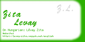 zita levay business card