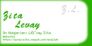 zita levay business card